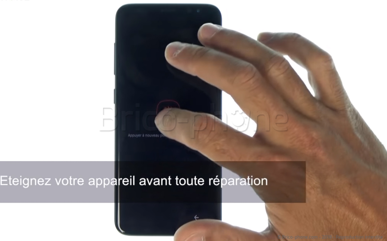 Changement d'écran (vitre+AMOLED) sur Galaxy S8 photo 2